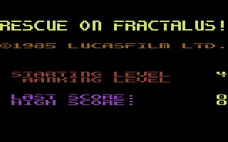 Rescue on Fractalus screenshot 5 for Commodore 64